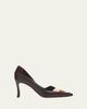 Manolo Blahnik 70mm Soria Mixed Leather Pumps - 1