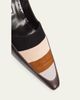 Manolo Blahnik 70mm Soria Mixed Leather Pumps - 3