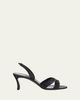 Manolo Blahnik 70mm Volusan Leather Slingback Pumps - 1