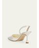 Manolo Blahnik 70mm Zutoslipla Satin Embellished-Buckle Slingback Pumps - 2