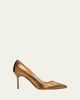Manolo Blahnik 90mm BB Metallic Leather Pumps - 1