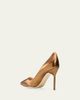 Manolo Blahnik 90mm BB Metallic Leather Pumps - 2