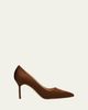 Manolo Blahnik 90mm BB Satin Pumps - 1