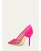 Manolo Blahnik 90mm BBLA Flocked Polka Dot Tulle Pumps - 4