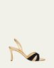 Manolo Blahnik 90mm Callydra Mixed Leather Slingback Sandals - 1