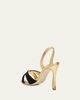 Manolo Blahnik 90mm Callydra Mixed Leather Slingback Sandals - 4