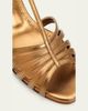 Manolo Blahnik 90mm Fulconpla Metallic Leather Caged Sandals - 3