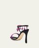 Manolo Blahnik 90mm Kasasan Beaded Satin Sandals - 2