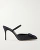 MANOLO BLAHNIK + Emilia Wickstead Lurum 90 bow-embellished jacquard mules - 1