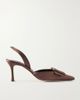MANOLO BLAHNIK + Emilia Wickstead Maysli 70 satin slingback pumps - 1