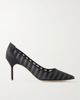MANOLO BLAHNIK BB 70 striped mesh pumps - 1