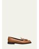 Manolo Blahnik Bucky Leather Loafers - 1