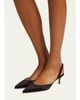 Manolo Blahnik Carolyne Satin Low-Heel Slingback Pumps - 2