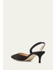 Manolo Blahnik Carolyne Satin Low-Heel Slingback Pumps - 4