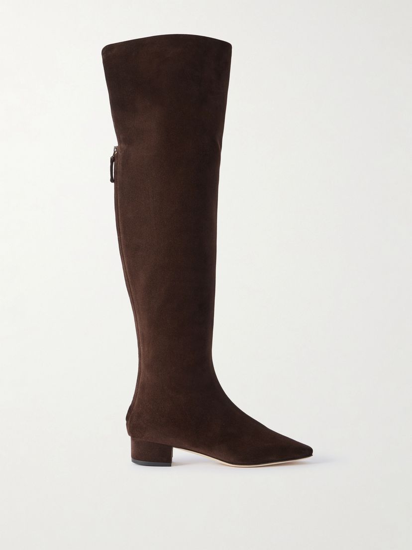 MANOLO BLAHNIK Gore 30 suede over-the-knee boots