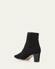 Manolo Blahnik Jaima Suede Side-Zip Ankle Boots - 2