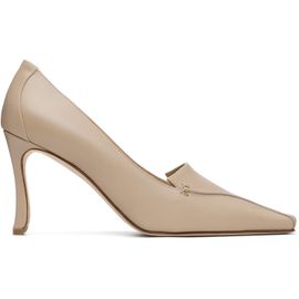 Manolo Blahnik Manolo Blahnik Beige Cleofelo Calf Leather Heels