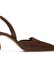 Manolo Blahnik Manolo Blahnik Brown Cleosli Calf Leather Slingback Heels - 1
