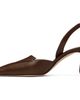 Manolo Blahnik Manolo Blahnik Brown Cleosli Calf Leather Slingback Heels - 3