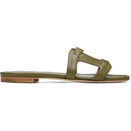Manolo Blahnik Manolo Blahnik Brown Grellanuflat Nappa Leather Flat Sandals