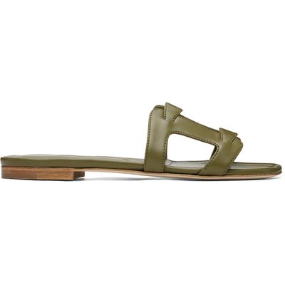 Manolo Blahnik Manolo Blahnik Brown Grellanuflat Nappa Leather Flat Sandals