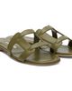 Manolo Blahnik Manolo Blahnik Brown Grellanuflat Nappa Leather Flat Sandals - 4