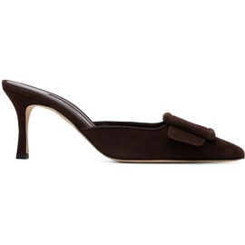 Manolo Blahnik Manolo Blahnik Brown Maysale 70 Heels