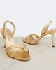 Manolo Blahnik Manolo Blahnik Callasi metallic leather slingback sandals - 6