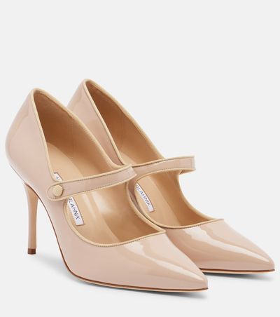 Manolo Blahnik Manolo Blahnik Campari patent leather Mary Jane pumps