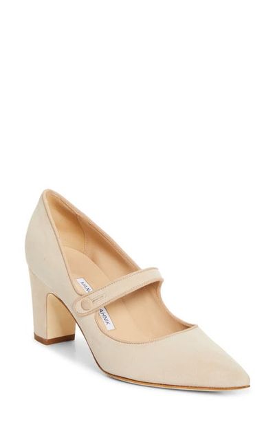 Manolo Blahnik Manolo Blahnik Campariba Pointed Toe Mary Jane Pump