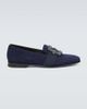 Manolo Blahnik Manolo Blahnik Carlton embellished suede loafers - 1