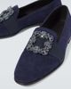 Manolo Blahnik Manolo Blahnik Carlton embellished suede loafers - 3