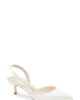 Manolo Blahnik Manolo Blahnik Carolyne Bridal Pointed Toe Slingback Mule - 1