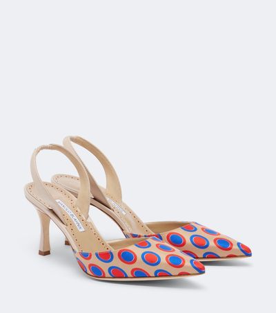 Manolo Blahnik Manolo Blahnik Carolyne polka-dot slingback pumps
