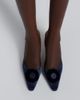 Manolo Blahnik Manolo Blahnik Caulon floral-appliqué silk satin mules - 2