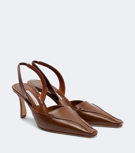 Manolo Blahnik Manolo Blahnik Cleo leather slingback pumps