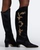 Manolo Blahnik Manolo Blahnik Dispasa embellished satin knee-high boots - 3