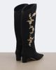 Manolo Blahnik Manolo Blahnik Dispasa embellished satin knee-high boots - 4