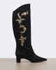 Manolo Blahnik Manolo Blahnik Dispasa embellished satin knee-high boots - 6