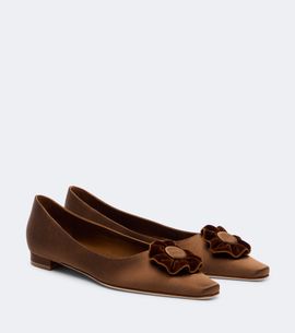 Manolo Blahnik Manolo Blahnik Fortanflat satin ballet flats