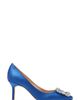 Manolo Blahnik Manolo Blahnik Hangisi 70mm Crystal Buckle Pump - 3