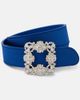 Manolo Blahnik Manolo Blahnik Hangisi crystal-embellished satin belt - 1