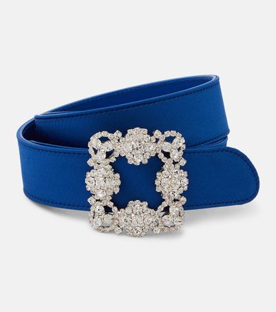 Manolo Blahnik Manolo Blahnik Hangisi crystal-embellished satin belt