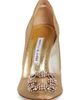 Manolo Blahnik Manolo Blahnik Hangisi Crystal Buckle Mesh Pointed Toe Pump - 4