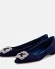 Manolo Blahnik Manolo Blahnik Hangisi embellished velvet ballet flats - 4
