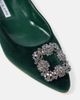 Manolo Blahnik Manolo Blahnik Hangisi embellished velvet ballet flats - 6