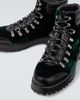 Manolo Blahnik Manolo Blahnik Janka leather-trimmed velvet combat boots - 3