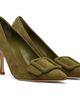 Manolo Blahnik Manolo Blahnik Khaki Maysalepump 90 Heels - 4