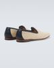Manolo Blahnik Manolo Blahnik Mario leather-trimmed raffia-effect loafers - 6
