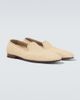 Manolo Blahnik Manolo Blahnik Mario leather-trimmed raffia loafers - 1